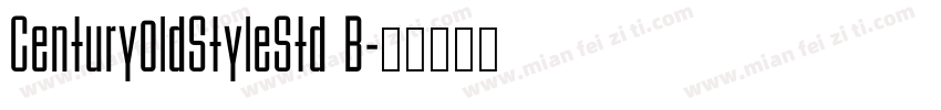 Century0ldStyleStd B字体转换